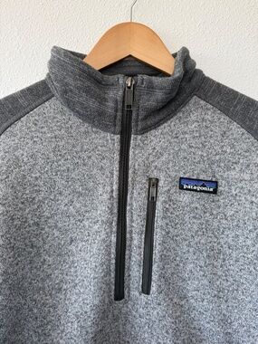 Patagonia Better Sweater Quarter Zip Nickel and Forge Grey Two Tone Size L